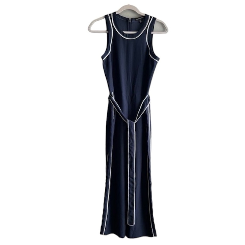 Banana Republic Navy Blue Sleeveless Belted Jumpsuit - Size 2